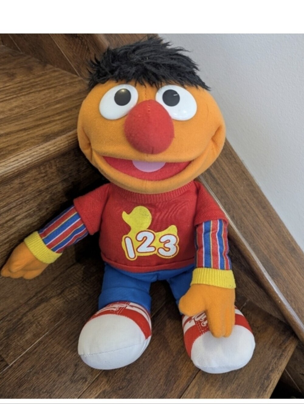 Sesame Street Ernie Plush Toy - Red and Orange